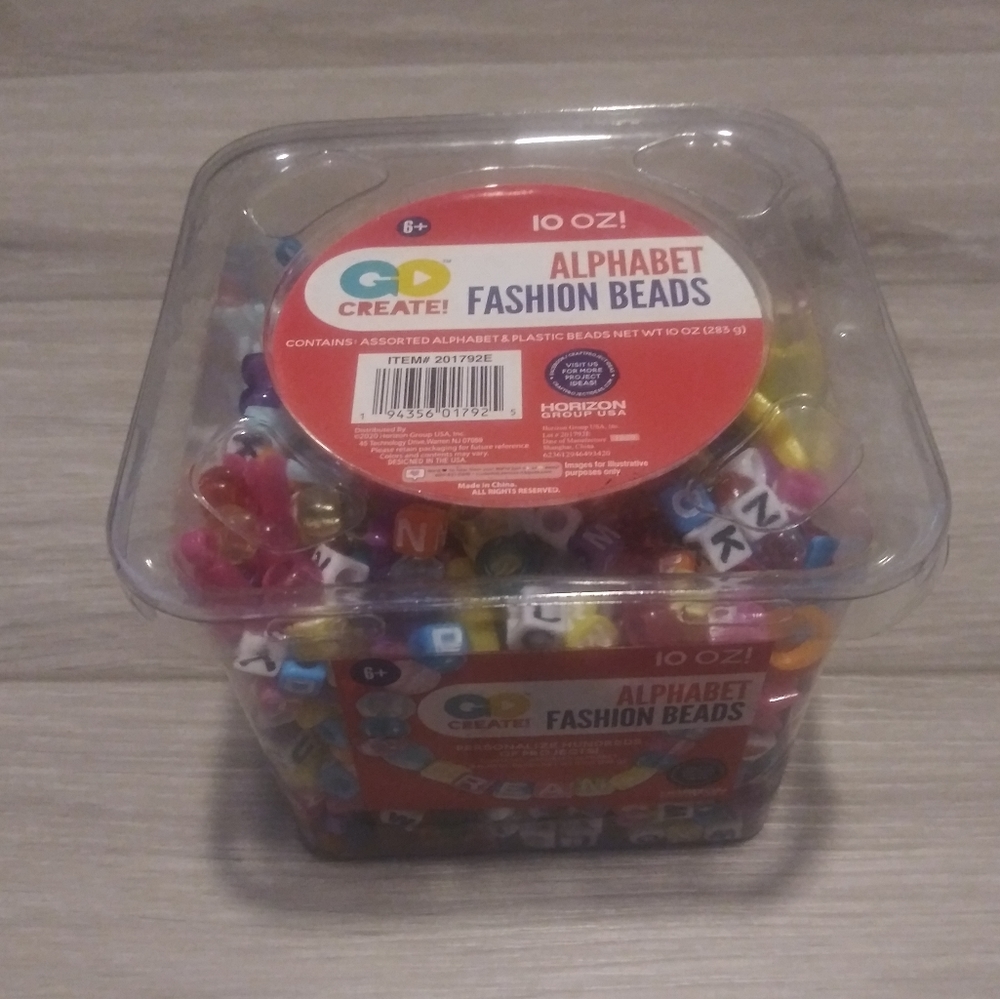Alphabet Fashion Beads by Go Create - 10oz